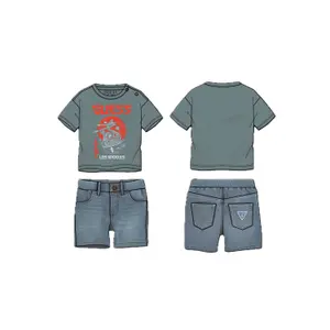 Baby boy t-shirt and jeans set Guess image-2