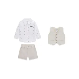 Jakke, jakkesæt vest og shorts til baby dreng Guess image-1