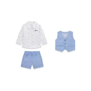 Jakke, jakkesæt vest og shorts til baby dreng Guess image-1