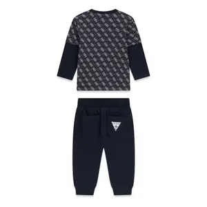 Baby boy long sleeve t-shirt and trousers set Guess Active image-1