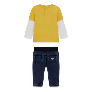 Long Sleeve T-Shirt and Jeans Set for Baby Boy Guess image-1