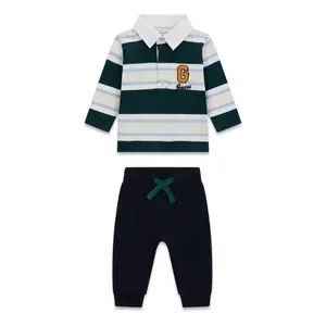 Conjunto de camisola de mangas longas e calças para menino bebé Guess image-0