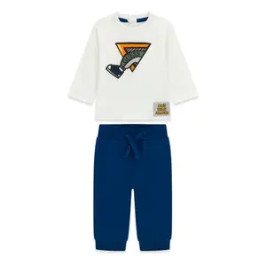 Baby Boy Long Sleeve T-Shirt and Fleece Set Guess image-0