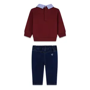 Baby boy sweatshirt and jeans set Guess Active Oxford Stripes image-1
