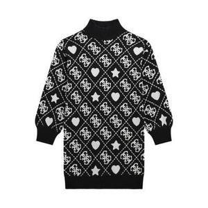 j5bk03-z3k10-fj4q-sukienka-dresowa-z-mieszanki-welny-dla-dziewczynki-guess-4g-black-jacquard