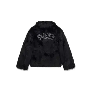 Jacke mit Kunstfell-Logo für Mädchen Guess image-1