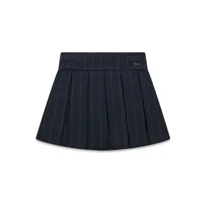 Girl's pleated mini skirt Guess pinstripe image-0