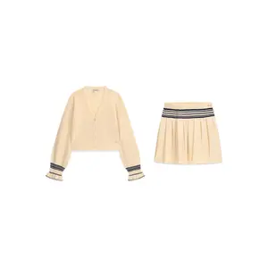 Cardigan + Pleated Jumper Set Girl Guess image-0