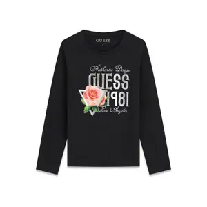 Girl's long sleeve T-shirt Guess Logo image-0
