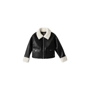 Girls' PU Leather and Sherpa Jacket Guess image-0