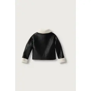 Girls' PU Leather and Sherpa Jacket Guess image-1