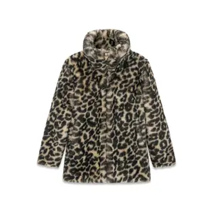 Zip-up Faux Fur Jacket Girl Guess image-0