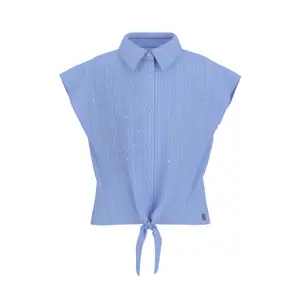 Girls' poplin blouse with bows Guess