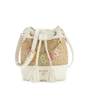 Mini shoulder bag for girls Guess Straw Bucket image-0