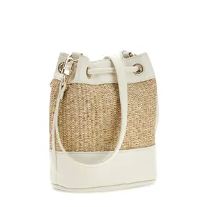 Mini shoulder bag for girls Guess Straw Bucket image-1