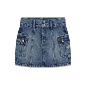 Falda de mezclilla cargo para niña Guess image-0