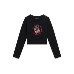 Girl's long sleeve T-shirt Guess Crop image-0