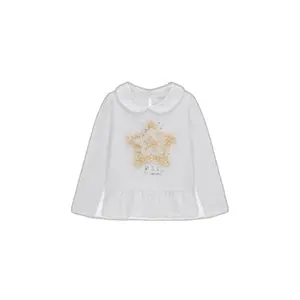 Long-sleeve star appliqué T-shirt for baby girl Guess image-0