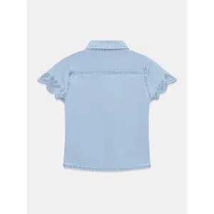 Girls' short-sleeved denim jacket Guess image-2