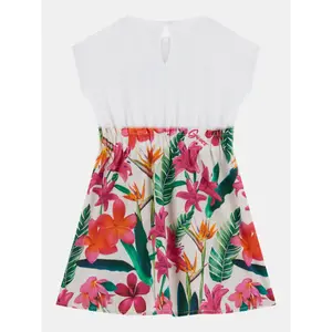 Flared dress in mixed fabric for girls Guess image-2