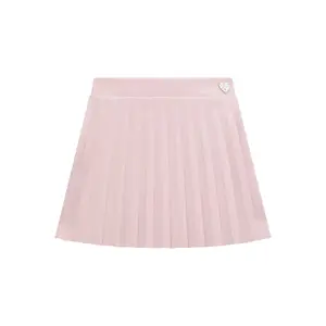 Pleated leather skirt for baby girl Guess image-0