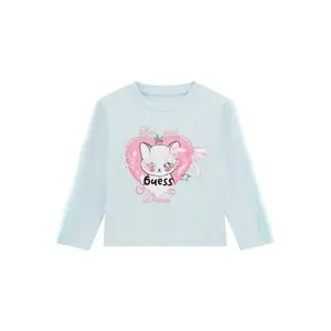 Girl's long-sleeved round-neck T-shirt Guess image-0