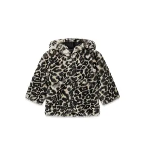Zip-up Faux Fur Jacket Girl Guess image-0