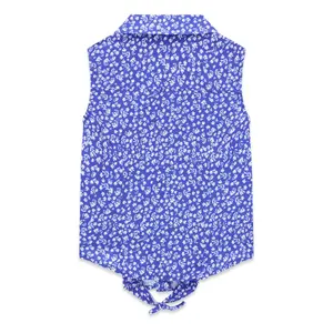 Blouse sans manches avec noeud en popeline fille Guess image-1