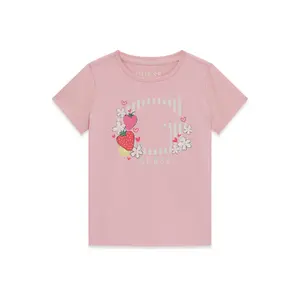 Τ-shirt με εκτύπωση λογότυπο για κορίτσι μωρό Guess image-0