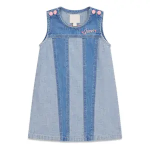 Long sleeve denim dress for baby girl Guess