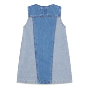 Long sleeve denim dress for baby girl Guess image-1