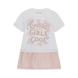 Abito a maniche lunghe in tessuto misto per bambina Guess image-0