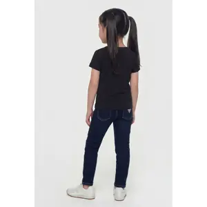 Meisjes T-shirt met glitters Guess High Low image-2