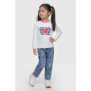Baby girl long sleeve glitter T-shirt Guess image-3