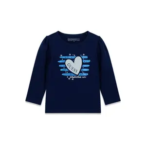 Baby girl long sleeve glitter T-shirt Guess image-0