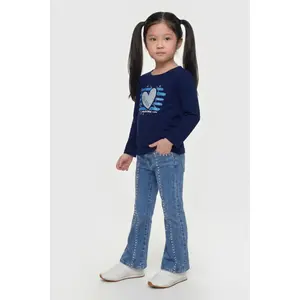 Baby girl long sleeve glitter T-shirt Guess image-3