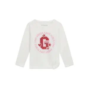 Langarm T-shirt met logo voor meisjesbaby Guess Knot image-0