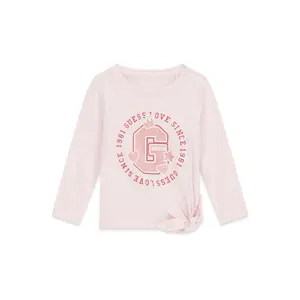 Langarm T-shirt met logo voor meisjesbaby Guess Knot image-1