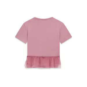 Ruffle Mesh T-Shirt for Girls Guess image-1
