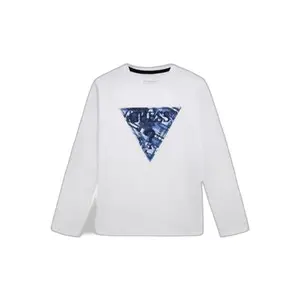 Long-Sleeve Kids' T-Shirt with Triangle Logo Guess image-0