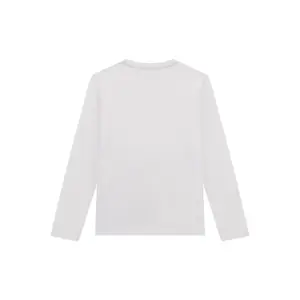 Kids' long sleeve round neck cotton T-shirt Guess image-1