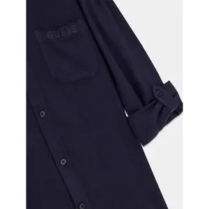 Adjustable long sleeve viscose linen shirt for kids Guess image-4