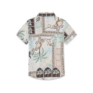 Children's short-sleeve viscose poplin shirt Guess image-1