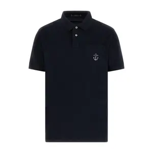 Washed pocketed embroidered polo Guess image-0