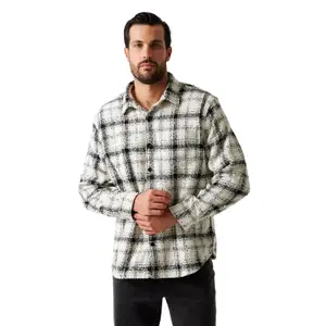 Camisa xadrez de tweed de mangas longas Guess Winston image-1