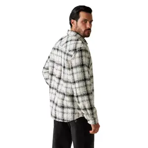 Camisa xadrez de tweed de mangas longas Guess Winston image-4