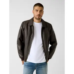 Leather aviator jacket Guess image-1