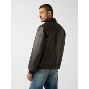 Leather aviator jacket Guess image-4
