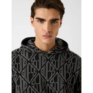 Hooded sweatshirt with logo Guess Jacquard image-4
