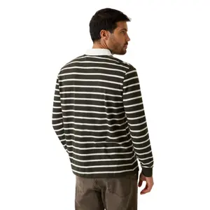 Long-sleeved jacquard polo Guess Coun Striped image-2